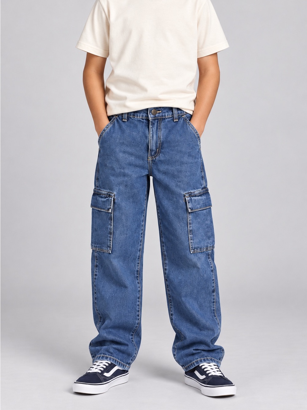OshKosh B'gosh Blue Cargo Denim Relaxed Jeans